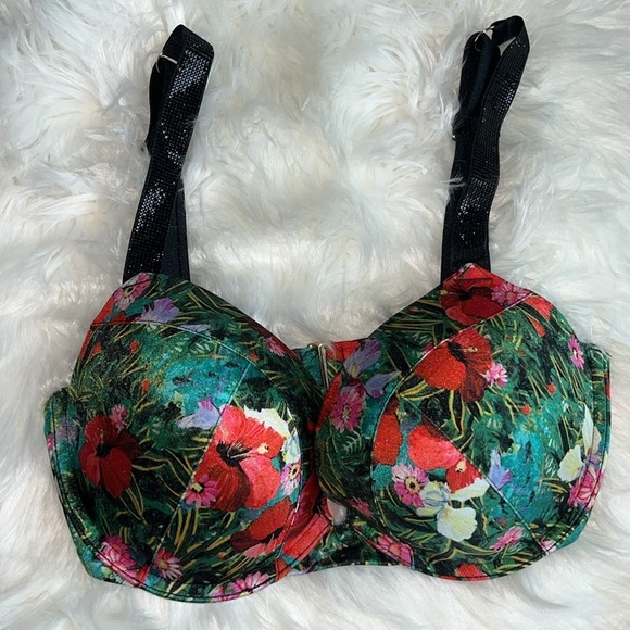 NWOT Victoria’s Secret Bombshell Bikini Brazilian Tropical Top 34DD Bottoms L - Picture 2 of 12
